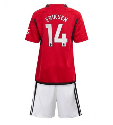 Manchester United Christian Eriksen #14 Hemmaställ Barn 2023-24 Kortärmad (+ Korta byxor)